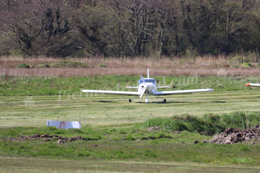 Small plane at the coast of Ireland