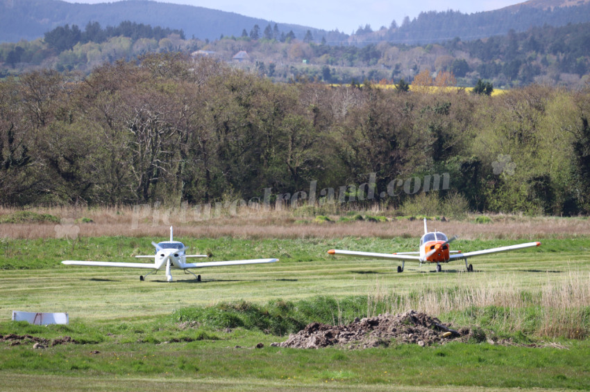 Small plane at the coast of Ireland