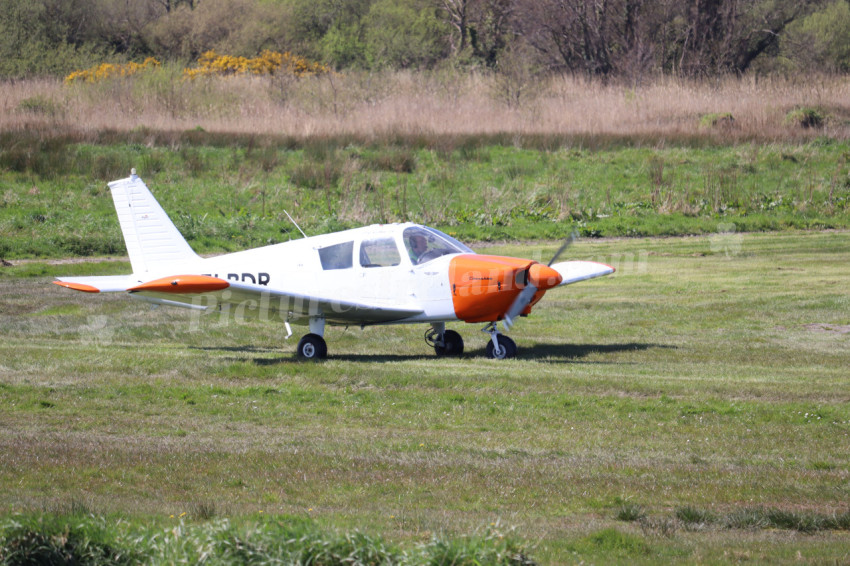 Small plane at the coast of Ireland