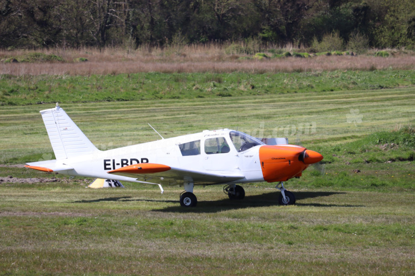 Small plane at the coast of Ireland