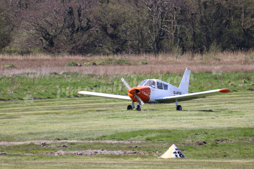 Small plane at the coast of Ireland