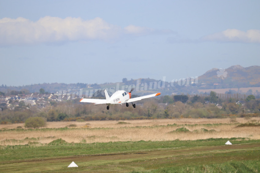 Small plane at the coast of Ireland