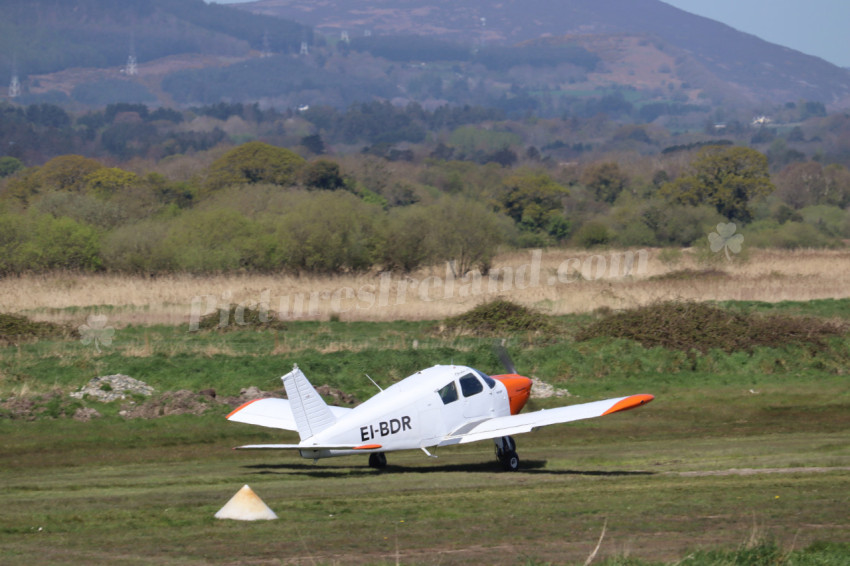 Small plane at the coast of Ireland