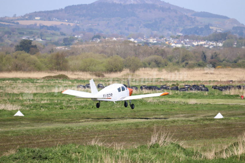 Small plane at the coast of Ireland
