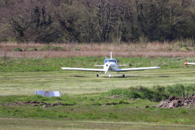 Small plane at the coast of Ireland