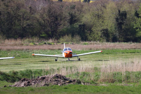 Small plane at the coast of Ireland