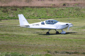 Small plane at the coast of Ireland