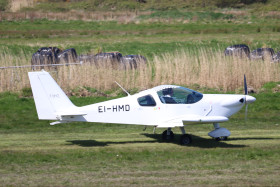 Small plane at the coast of Ireland