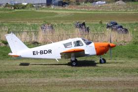 Small plane at the coast of Ireland