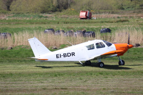 Small plane at the coast of Ireland