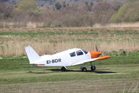 Small plane at the coast of Ireland