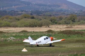 Small plane at the coast of Ireland