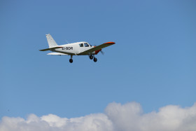 Small plane at the coast of Ireland