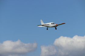 Small plane at the coast of Ireland