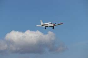 Small plane at the coast of Ireland