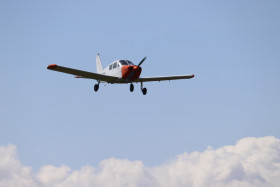 Small plane at the coast of Ireland